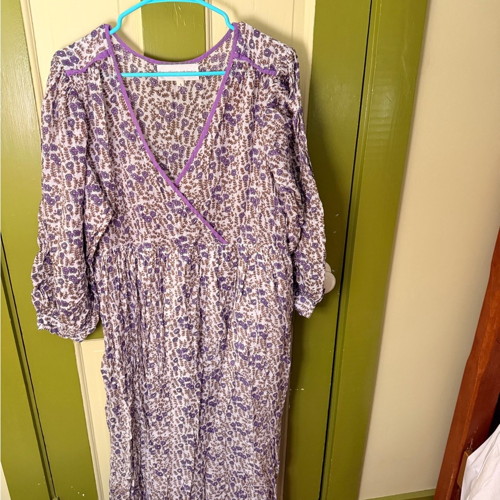 Daughters of India NWOT never worn Purple Floral Maxi Dress